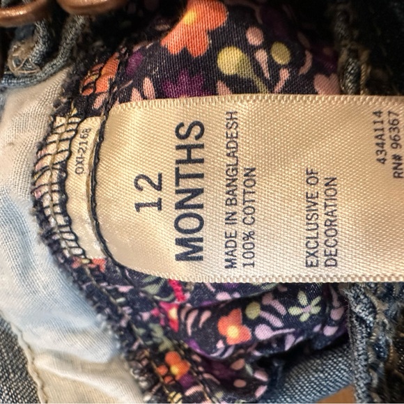 OshKosh B'gosh Denim Dress with Floral Accents - Picture 2 of 2